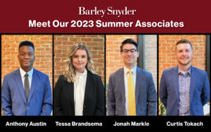 Barley Snyder Welcomes Four Summer Associates